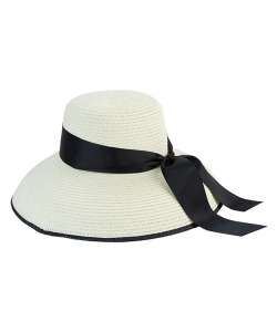 Hepburn Fashion Straw Hat HA320133 IVORY